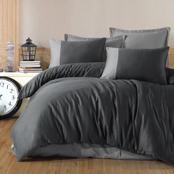 Clasy Ranforce Nevresim Takımı Tek Kişilik Pure V9 Füme