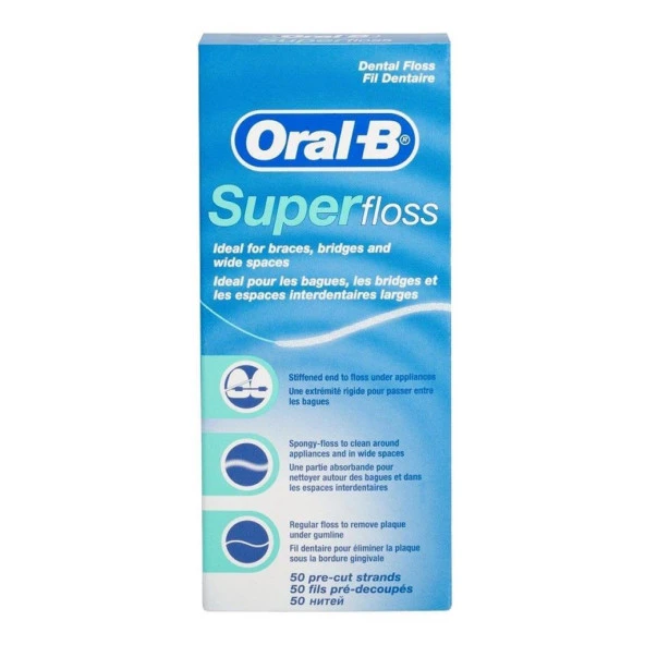 Oral-B Diş İpi Süper Floss 50 mt