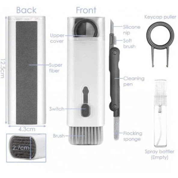 Çok Fonksiyonlu 7 in 1 Airpods Klavye Ekran Kulaklık Temizleme Kiti - 2