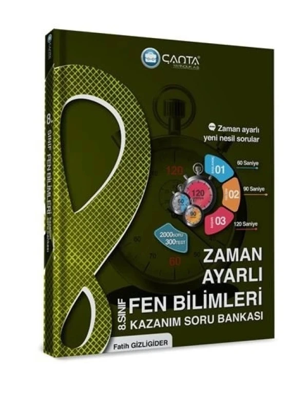 Çanta Yayınları 8.Sınıf Fen Bilimleri Zaman Ayarlı Kazanım Soru Bankası