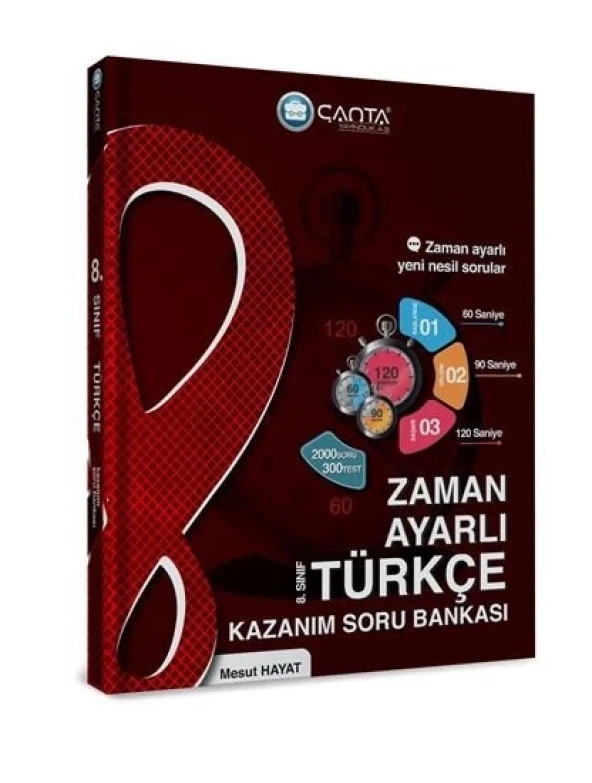 Çanta Yayınları 8.Sınıf Türkçe Zaman Ayarlı Kazanım Soru Bankası