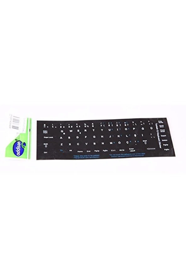 ADDISON 300161 TÜRKÇE Q SİYAH KLAVYE STIKER - 2