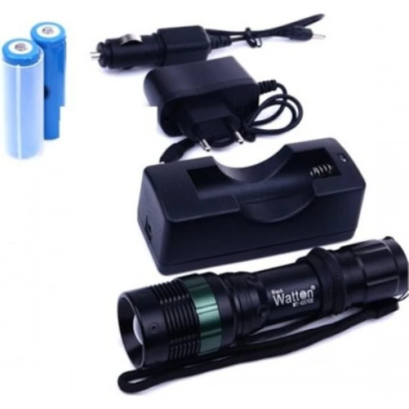Black watton Wt-037-Şarjlı Zoomlu Acil Durum El Feneri Led - 2