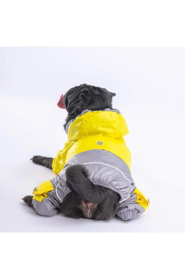 Pawstar Köpek Yellow-Grey Bicolor Rompers L Sırt33cm Göğüs46cm Boyun30cm - Resim 2