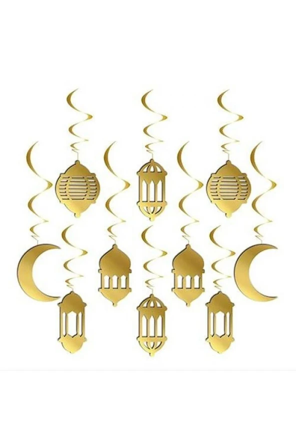 10 Lu Gold 3d Tavan Süs Hoşgeldin Ya Şehri Ramazan Bayramı 11 Ayın Sultanı Sarkıt Dini Islami Süsü