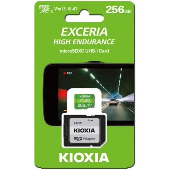 Kioxia Exceria High Endurance LMHE1G256GG2 Class 10 UHS-I U3 V30 256 GB Micro SD Kart