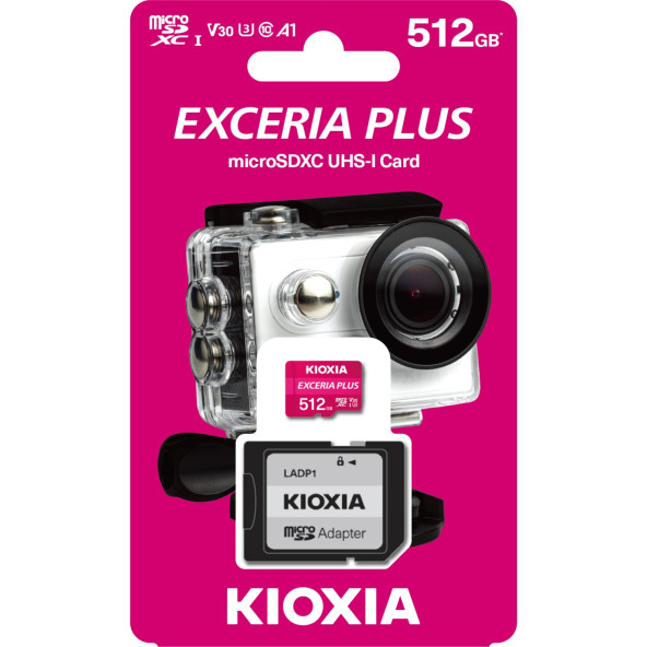 Kioxia Exceria Plus 512 GB LMPL1M512GG2 UHS-1 C10 U3 100MB/s microSDXC Hafıza Kartı