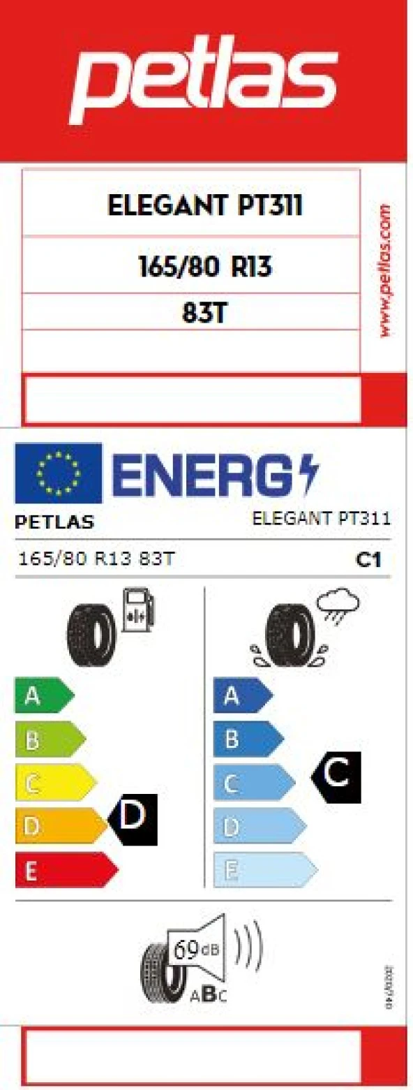 Petlas 165 80 R13 83T Elegant PT311 Yaz Lasti PttAVM