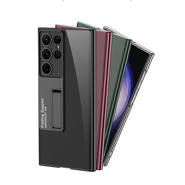 Samsung Galaxy S24 Ultra Kılıf Kamera Korumalı Şeffaf Sarrmaz Standlı Kapak Lego - 10