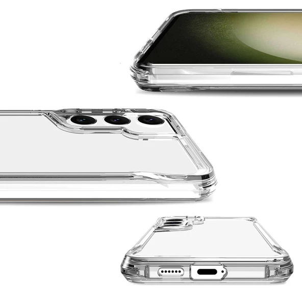 Samsung Galaxy S24 Plus Kılıf Maximus Sararmaz Şeffaf Kapak - 4