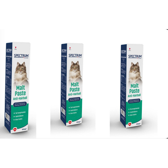 Spectrum Kedi Malt Paste Tüy Yumağı Kontrol Kedi Macunu 100 Gr X 3 Adet