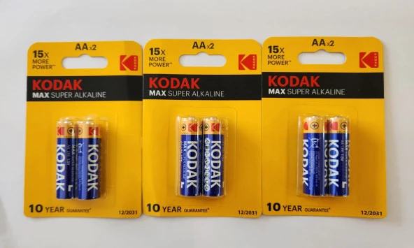 Kodak Max SuperAlkalin AA LR6 1.5V Pil 6lı