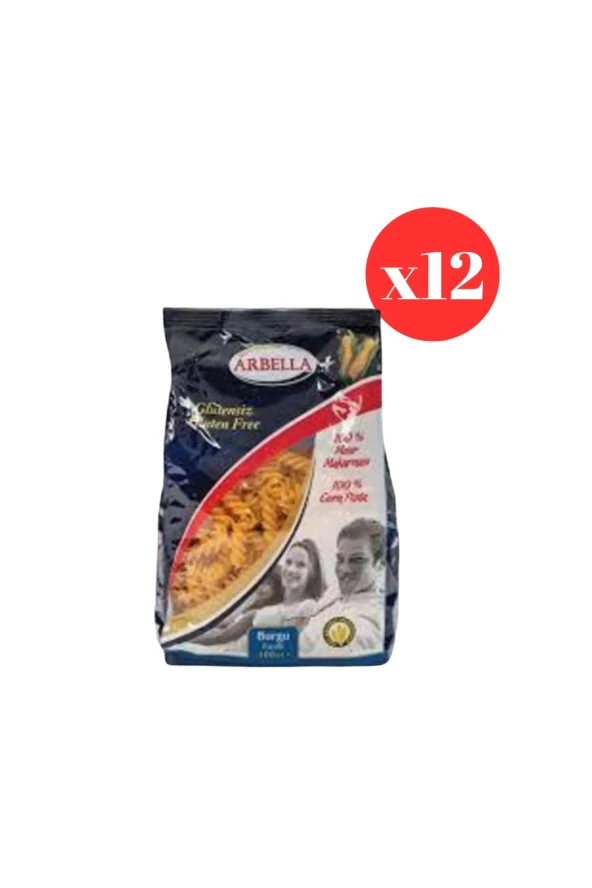 Arbella GLUTENSİZ Burgu Makarna 400 Gr 12 Adet