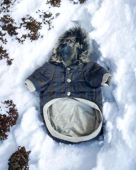 Black Navy Comfie Köpek Montu, Köpek Ceketi, Köpek Dış Giyim - 8