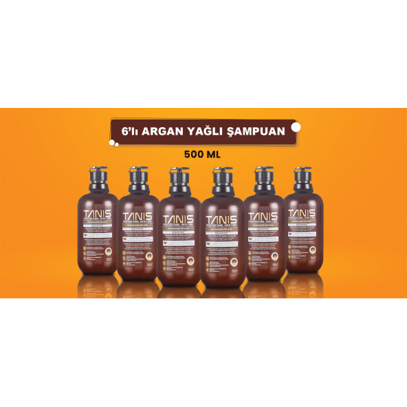 Tanis 6'llı Argan Yağlı şampuan(500 ml)