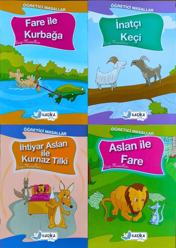 EZOP MASALLARI 1. SINIFLAR İÇİN BÜYÜK BOY RESİMLİ 15 KİTAP - 2