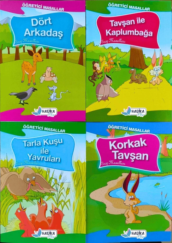 EZOP MASALLARI 1. SINIFLAR İÇİN BÜYÜK BOY RESİMLİ 15 KİTAP - 3