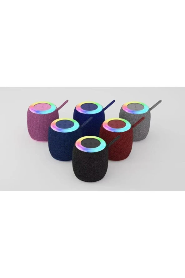 Torima D10 Taşınabilir Rgb Ledli Bluetooth Hoparlör Usb-Fm Radyo Açık Mavi - Resim 3