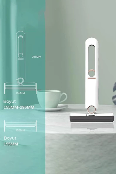 Taşınabilir Mini Mop Temizlik Paspası ve Cam Silme Aparatı - 5