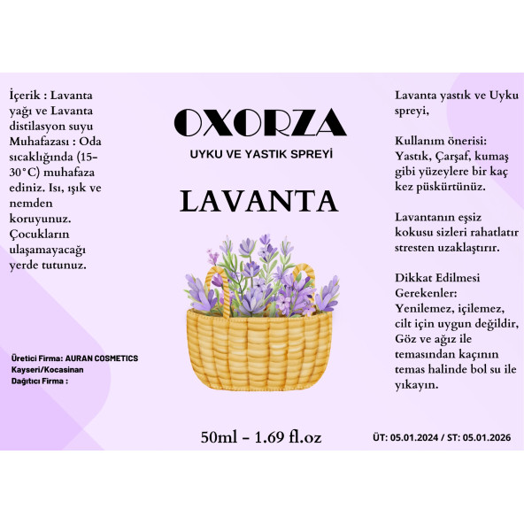 Oxorza home Lavanta Uyku Ve Yastık Spreyi Rahatlatıcı Uyku Ve Dinlenme Spreyi Sleep And Pıllow Spray 50ml - 2