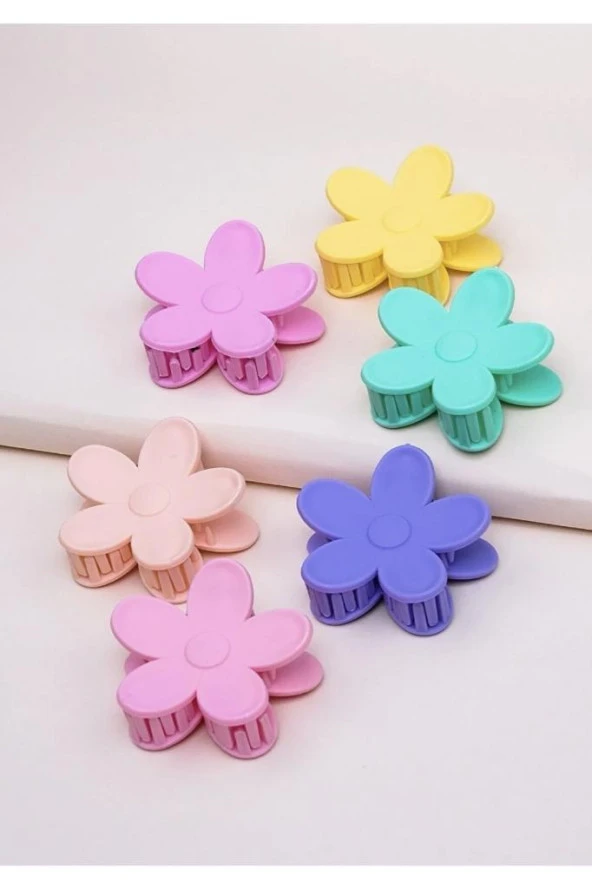 Kadın 3’lü Renkli Papatya Mandal Toka - 5