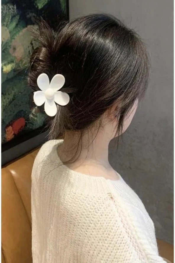 Kadın 3’lü Renkli Papatya Mandal Toka - 8