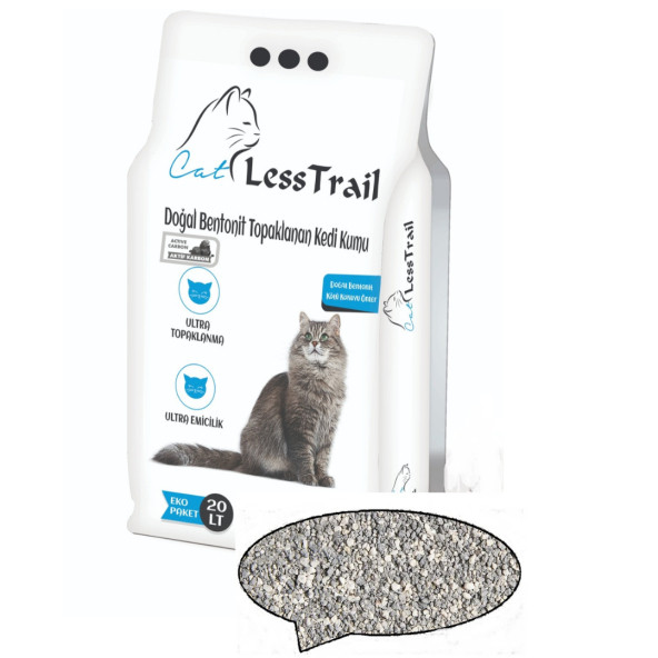 LESS Trail 20 Lt Ince Tane Aktif Karbon Kedi Kumu