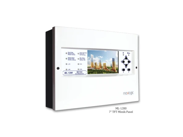 Maxlogic ML-1280 7’’ TFT Mimik Adresli Yangın Alarm Paneli