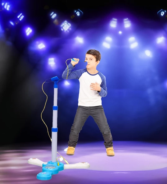 Rock Star Işıklı, Ayarlanabilir Ayaklı Karaokeli Mikrofon Seti-Sahnenin Yıldızı SEN OL! - 9