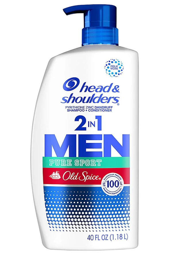 Head & Shoulders Old Spice Pure Sport 2si 1 Arada Şampuan ve Saç Kremi 1180ML