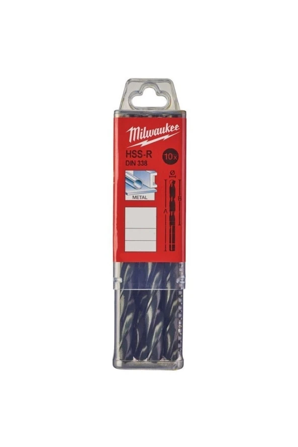 Milwaukee T4932363524 Metal Matkap Ucu Hss-r 9x 125mm 10lu Paket