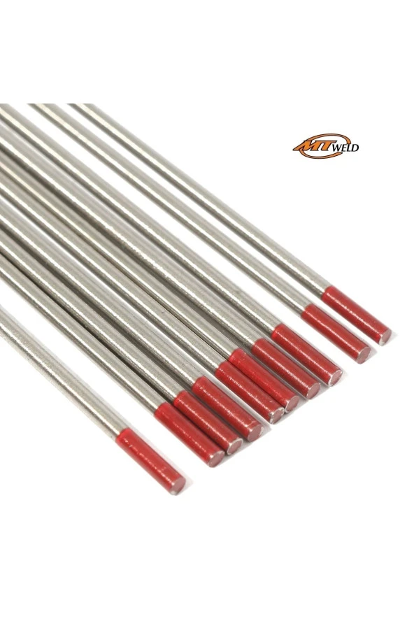 MT Weld Mtweld Tungsten Elektrodu Kırmızı 1,60 X 175 Mm (10 Adet)