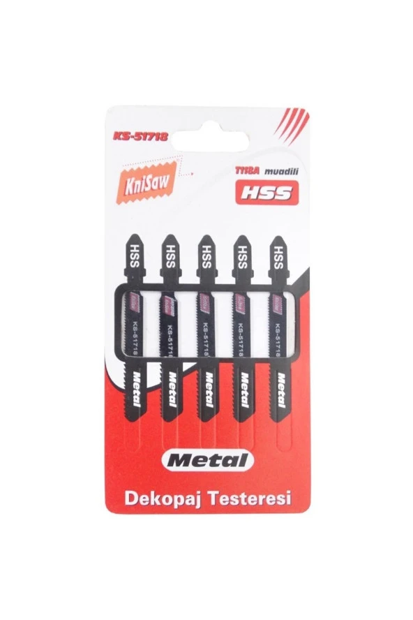 Knisaw Ks51718 Dekupaj Testere Bıçağı 75mm 5 Parça - Metal