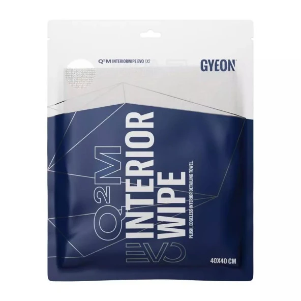 GYEON Q²M InteriorWipe EVO İç Yüzey Detaylı Temizlik Bezi 2’Li Paket - 40x40 Cm