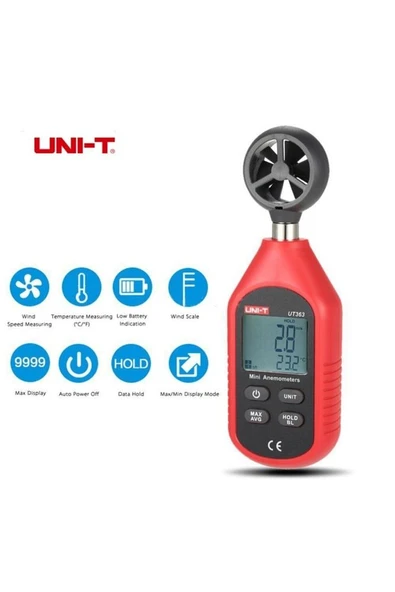Uni-t Ut 363 Mini Dijital Rüzgar Ölçer / Anemometre - Resim 2