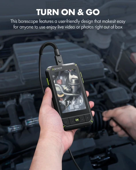 Anykit 7.9mm Endoskop Kamera - Çift Lensli Boroskop Muayene Kamerası - 3