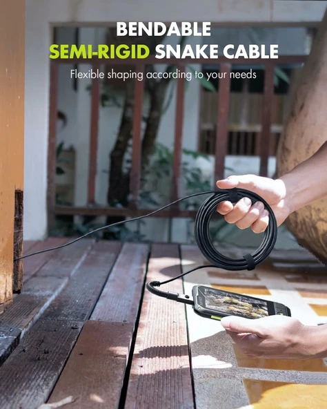 Anykit 7.9mm Endoskop Kamera - Çift Lensli Boroskop Muayene Kamerası - 4