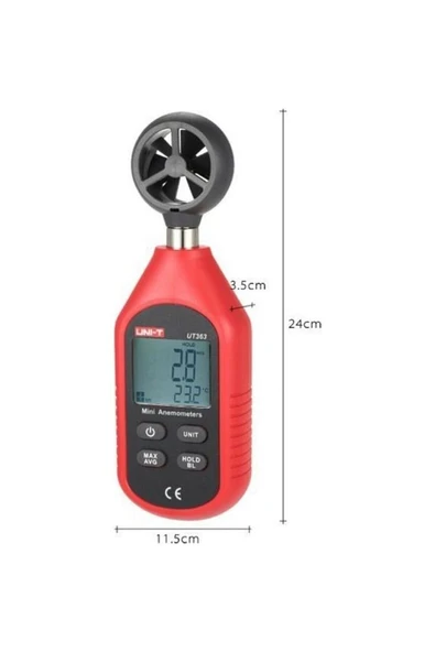 Uni-t Ut 363 Mini Dijital Rüzgar Ölçer / Anemometre - Resim 5