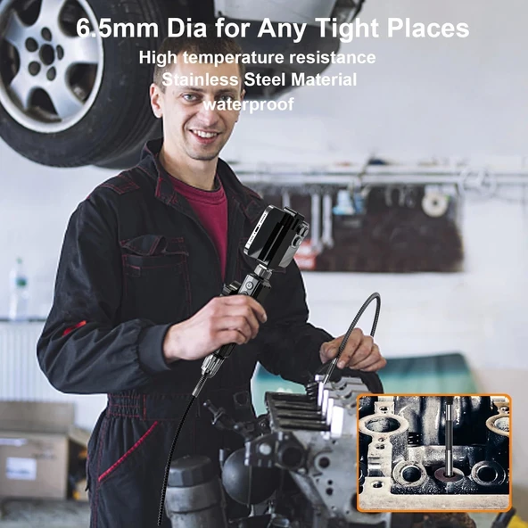 DXZtoz Kablosuz Endoskop Kamera - 6.5 mm İki Yönlü Eklemli Yılan Kamera - 4