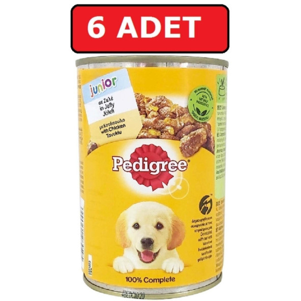 Pedigre junior Yavru Köpek Konserve 6 Adet X 400 gr Tavuklu Yaş Mama