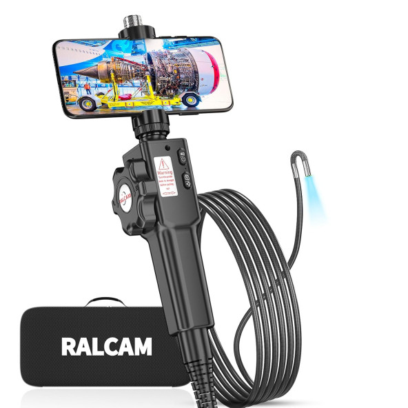 Ralcam Eklemli Boroskop Muayene Kamerası, IP67 Su Geçirmez 8.5mm Lens