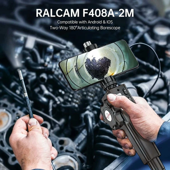 Ralcam Eklemli Boroskop Muayene Kamerası, IP67 Su Geçirmez 8.5mm Lens - 4