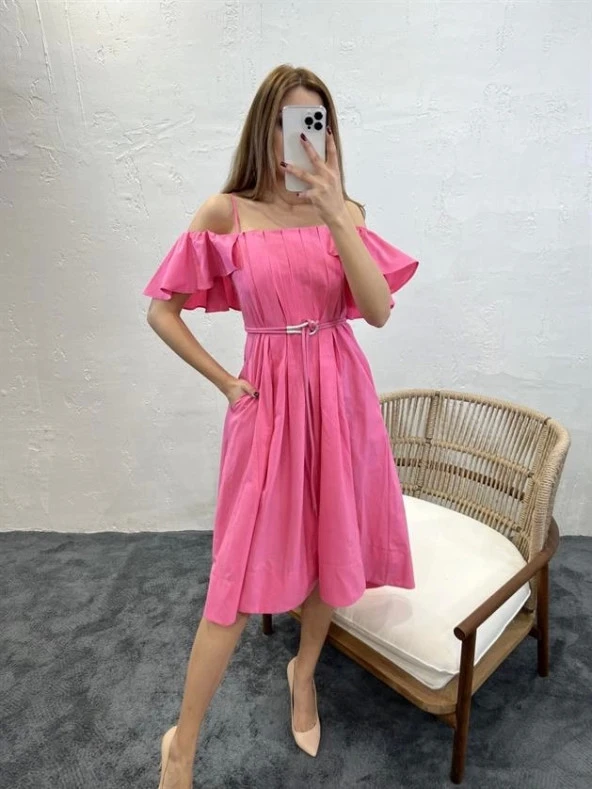 6296 Elbise-Pembe