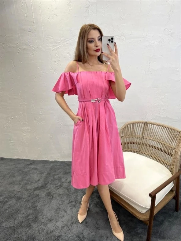 6296 Elbise-Pembe - 3