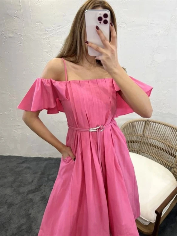 6296 Elbise-Pembe - 4