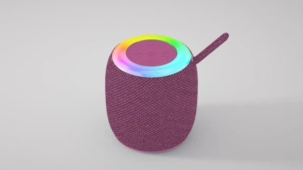 Torima D10 Taşınabilir Rgb Ledli Bluetooth Hoparlör Usb-Fm Radyo Pembe