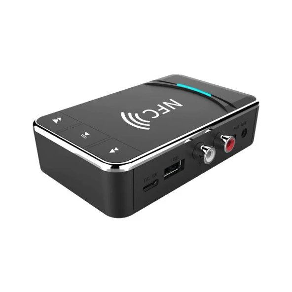 Bluetooth 5.0 NFC Alıcı Verici 3.5mm AUX HiFi Stereo Ses Adaptörü