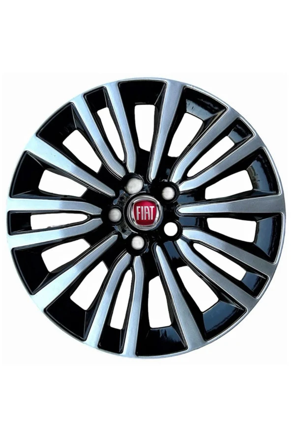 NKT GROUP Fiat Egea Easy 15 Inç Jant Kapağı 4 Adet 1 Takım Siyah - Gri Jant Kapağı