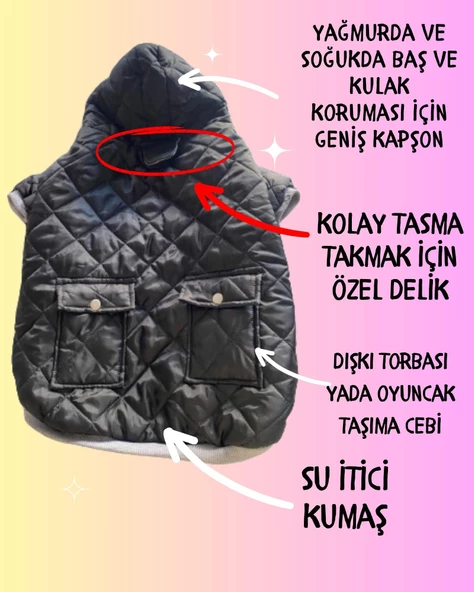 Black Comfly Köpek Montu, Orta ve Büyük Irklar için - 5