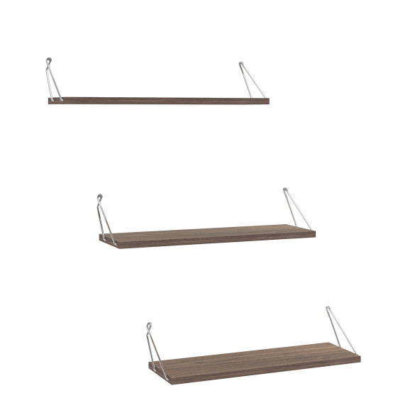 Homedora Alice Üçlü Modern Raf Ceviz-Krom - 4